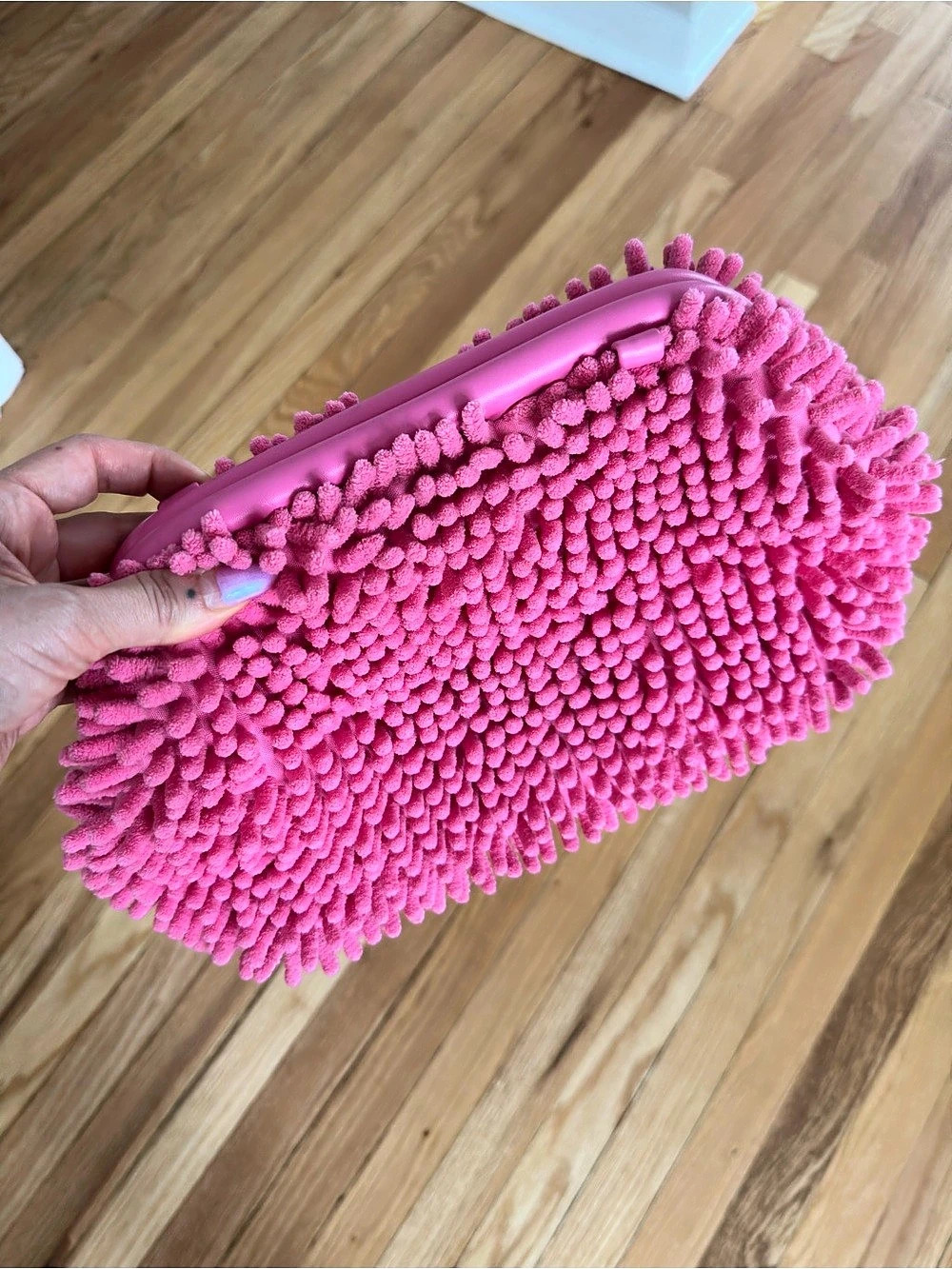 Pink Fringe Clutch